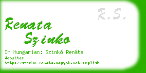 renata szinko business card